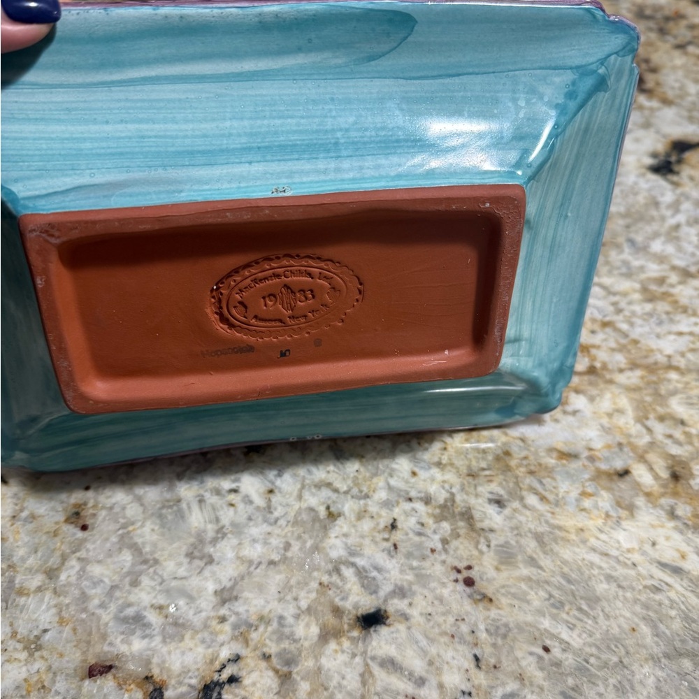 Vintage Rare Mackenzie Childs Torquay pattern Butter Dish - Picture 5 of 8
